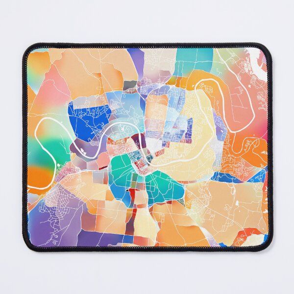 Item preview, Nashville Tennessee City Map - Tropical Rainbow Scheme designed and sold by StylishStacks.