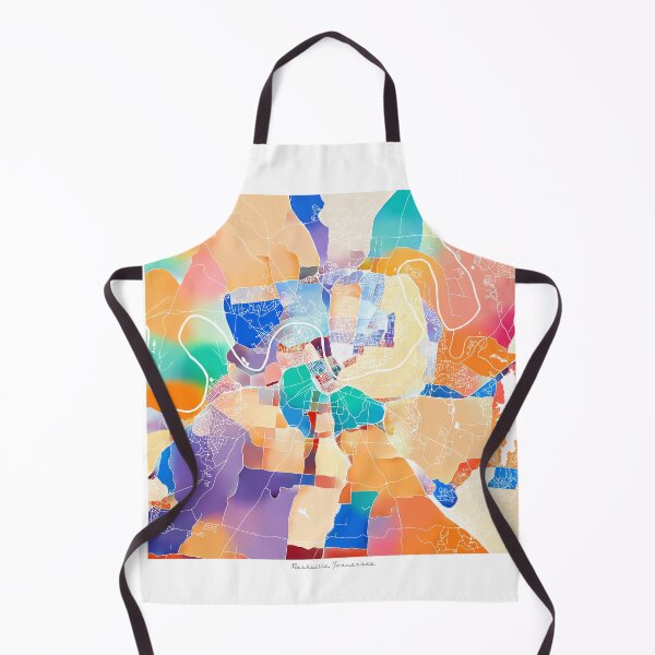 Item preview, Nashville Tennessee City Map - Tropical Rainbow Scheme designed and sold by StylishStacks.