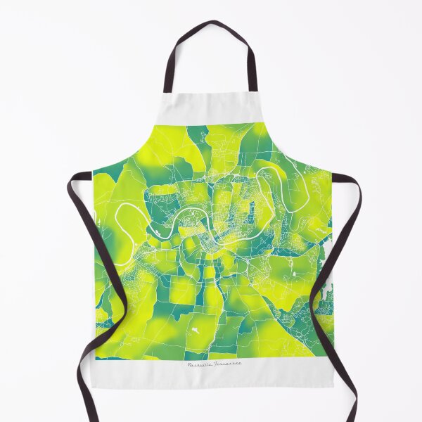 Item preview, Nashville Tennessee City Map - Green-Yellow Duotone designed and sold by StylishStacks.