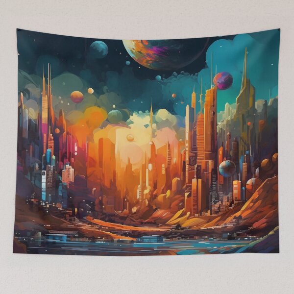 Item preview, The futuristic metropolis on an alien planet designed and sold by GiveMeMood.