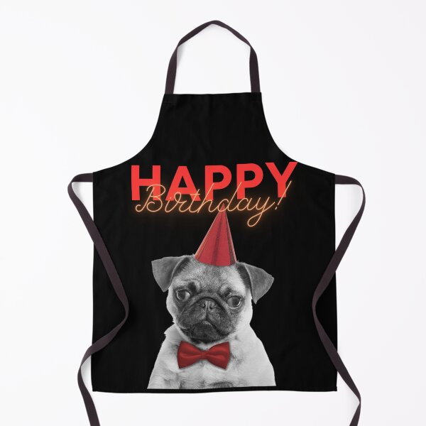 Artikelvorschau, Happy Birthday! - Cute and Funny Pug Puppy Dog Design entworfen und verkauft von Seneku-Design.