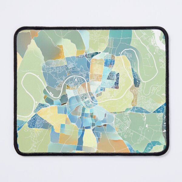 Item preview, Nashville Tennessee City Map - Pastel Color Scheme designed and sold by StylishStacks.
