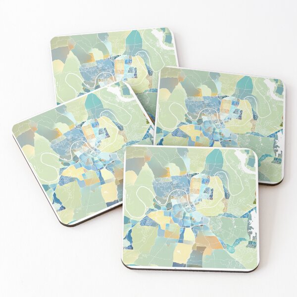 Item preview, Nashville Tennessee City Map - Pastel Color Scheme designed and sold by StylishStacks.