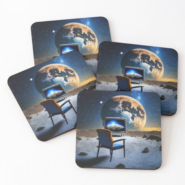 Item preview, Live broadcast of the moon. Guy Billout style.  designed and sold by The Rust Lab.
