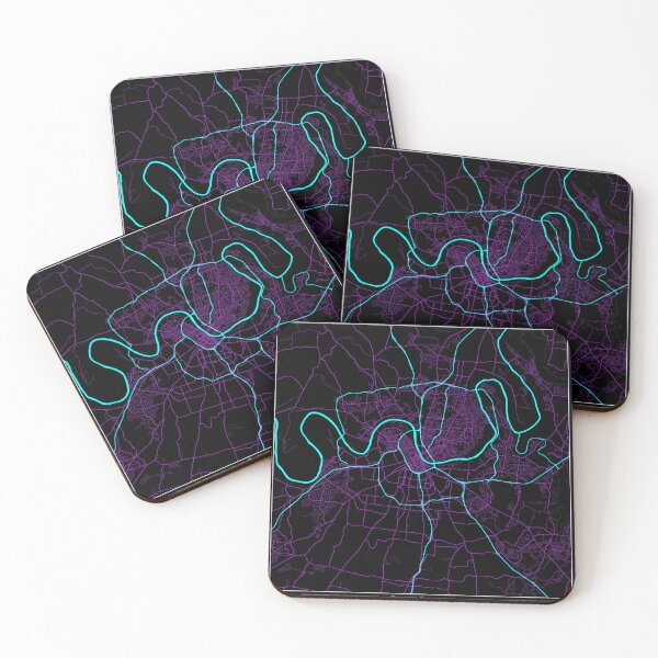 Item preview, Nashville Tennessee City Map - Neon Fantasy designed and sold by StylishStacks.