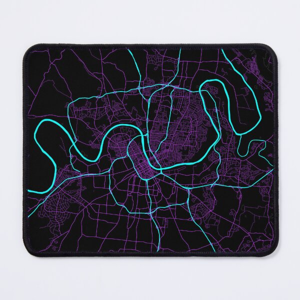 Item preview, Nashville Tennessee City Map - Neon Fantasy designed and sold by StylishStacks.