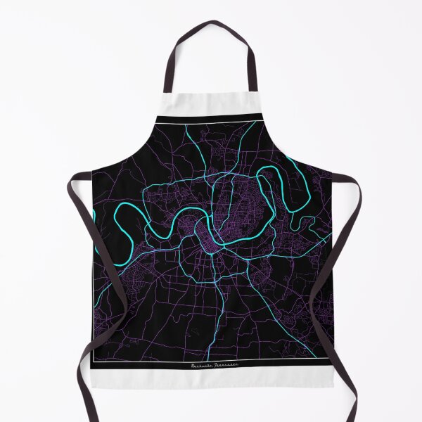 Item preview, Nashville Tennessee City Map - Neon Fantasy designed and sold by StylishStacks.