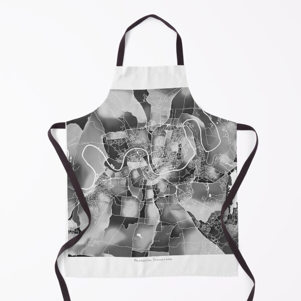 Item preview, Nashville Tennessee City Map - Black and White Monochrome designed and sold by StylishStacks.