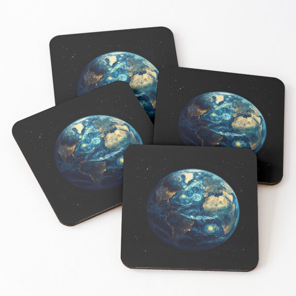 Item preview, Planet Earth, design in the style of Vincent van Gogh Starry Night designed and sold by CreativeSparkzz.
