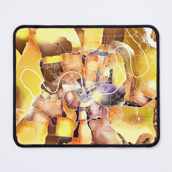Item preview, Nashville Tennessee City Map - Golden Yellow designed and sold by StylishStacks.