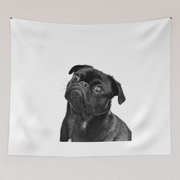 Item preview, Judgemental Black Pug - Fun and Cute Pug Dog Design, gift for dog lovers designed and sold by Seneku-Design.