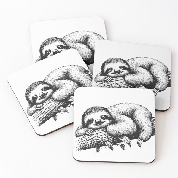 Item preview, sloth lay down/ sloth illustration designed and sold by Kr1tos.