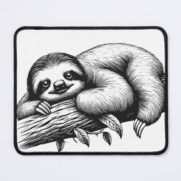 Item preview, sloth lay down/ sloth illustration designed and sold by Kr1tos.