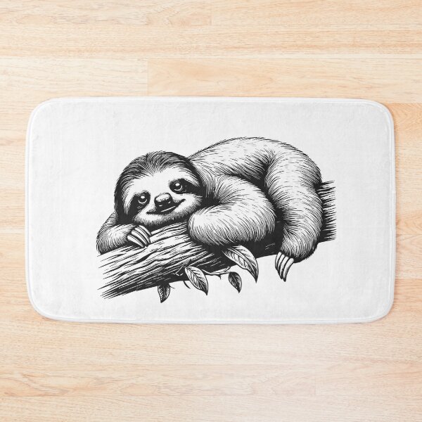 Item preview, sloth lay down/ sloth illustration designed and sold by Kr1tos.