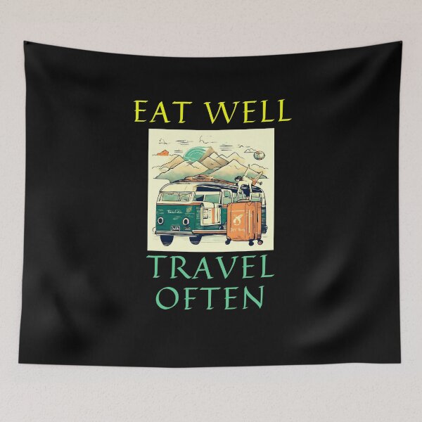 Item preview, Eat Well & Travel Often designed and sold by DESIGNbyDIEGO.