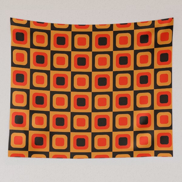 Item preview, seventies style abstract pattern designed and sold by pauloneill-art.