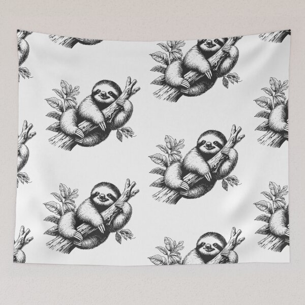 Item preview, Sloth laying down / sloth illustration designed and sold by Kr1tos.