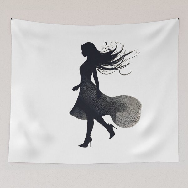 Item preview, a lady walking on the wind designed and sold by JangmiHorang.