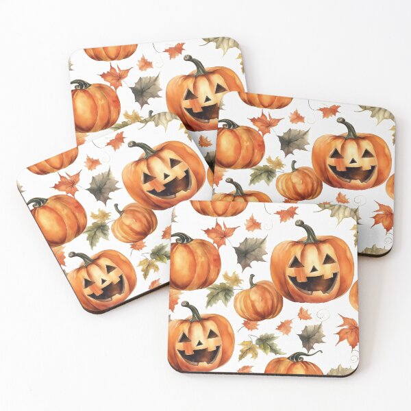 Item preview, Vintage pumpkin Halloween pattern designed and sold by earlgreysshoppe.