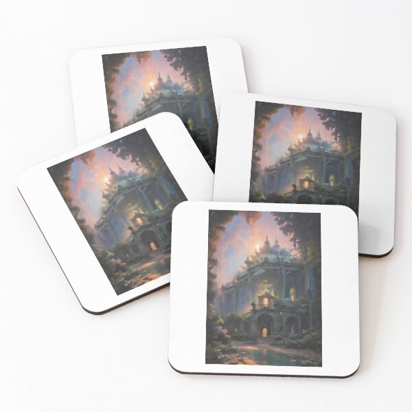 Item preview, Glowing Crystal Palace Suspended in Dreamy Landscapes designed and sold by PanoramaPrints.