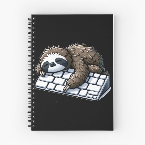 Item preview, Cute Sloth sleeping on Keyboard designed and sold by AoraDesign.