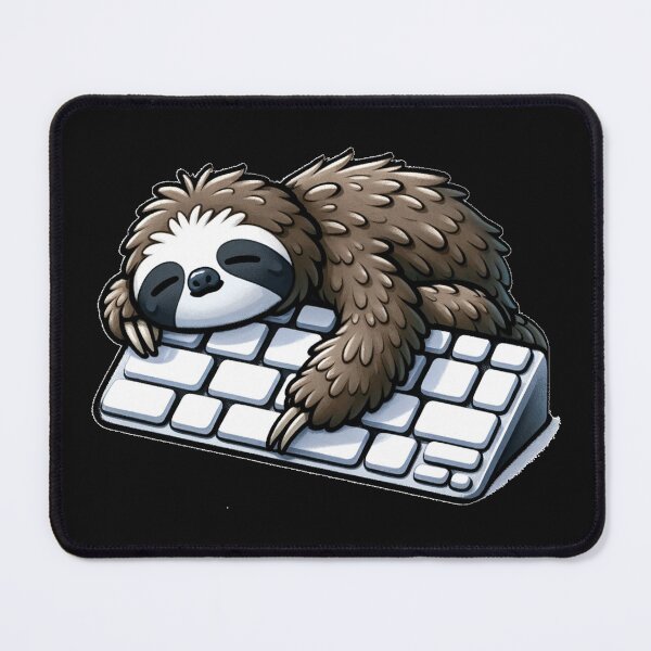 Item preview, Cute Sloth sleeping on Keyboard designed and sold by AoraDesign.