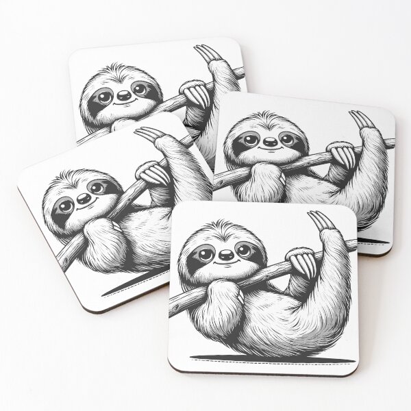 Item preview, Cute sloth hanging/ cartoon cute sloth designed and sold by Kr1tos.