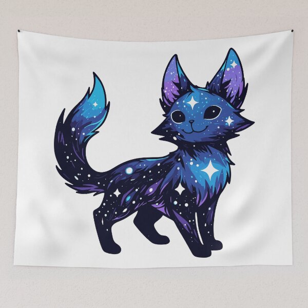 Item preview, Kawaii Cosmic Cat in Stars designed and sold by TomFrontierArt.
