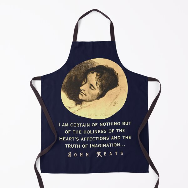 Item preview, John Keats portrait and quote: “I am certain of nothing but of the holiness of the Heart's affections and the truth of Imagination..." designed and sold by artbleed.
