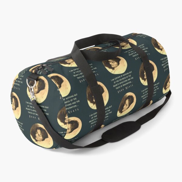 Item preview, John Keats portrait and quote: “I am certain of nothing but of the holiness of the Heart's affections and the truth of Imagination..." designed and sold by artbleed.