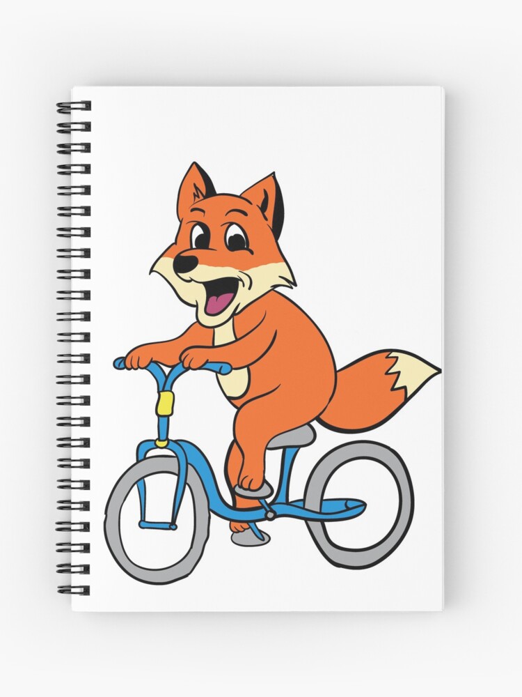 fox riding a bike