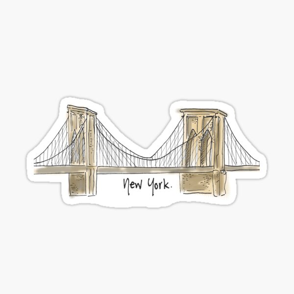 passend für 9 breite Ordnerrücken Größe 54 x 30 cm Wallario Ordnerrücken Sticker Brooklyn Bridge in New York in Premiumqualität 