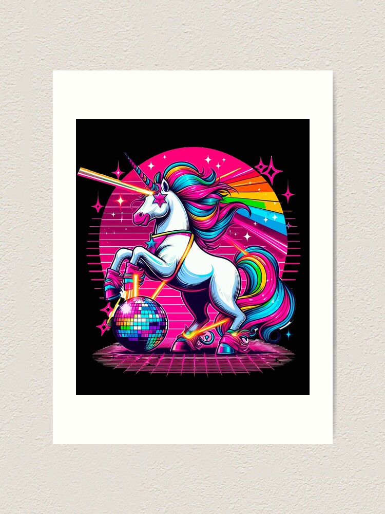 unicorn rainbow cute 80's