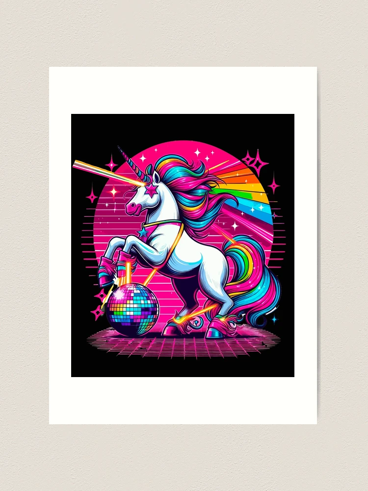 unicorn rainbow cute 80's
