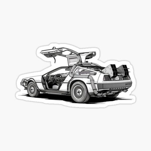 Aperçu de l'œuvre Delorean - Face arrière créée et vendue par kyshaspace.