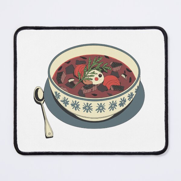 Item preview, Gastronomic Art Borscht Soup Illustration designed and sold by EmeraldeaArt.