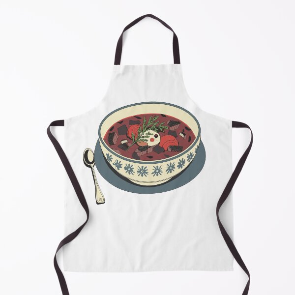 Item preview, Gastronomic Art Borscht Soup Illustration designed and sold by EmeraldeaArt.