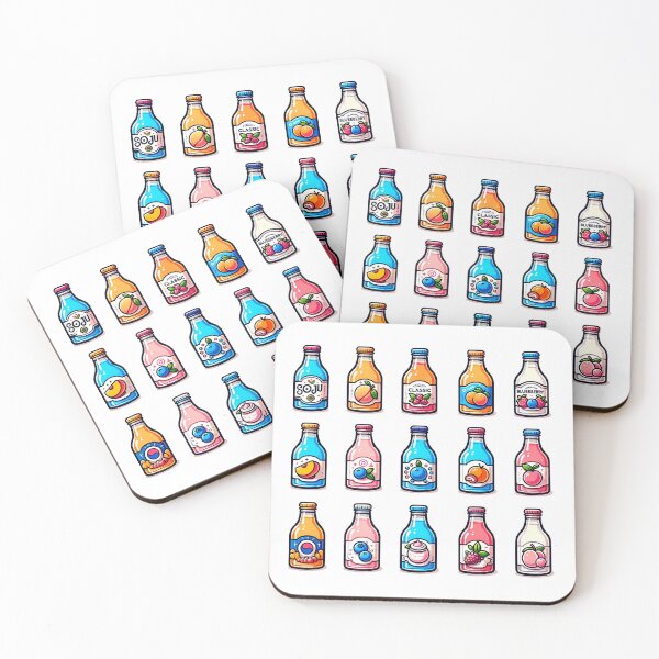 Item preview, Korean Food - Soju bottle - Set Sticker  designed and sold by olympe-store.