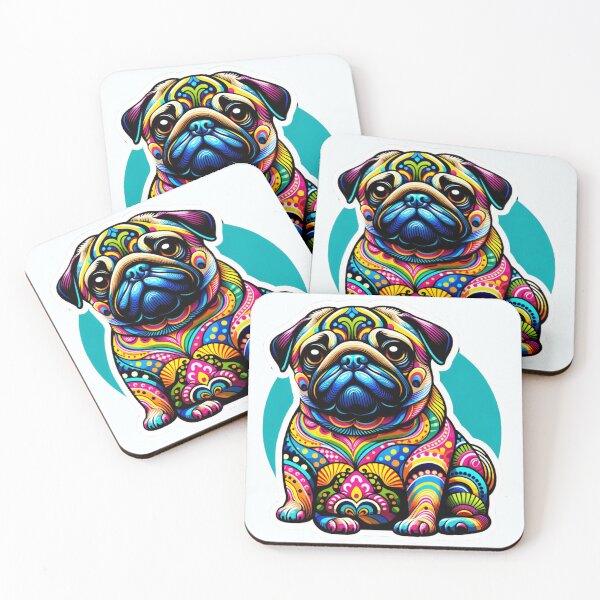 Item preview, Psychedelic Pug Splendor: A Vivid Tapestry of Canine Art designed and sold by Jesus Hell Carballo.