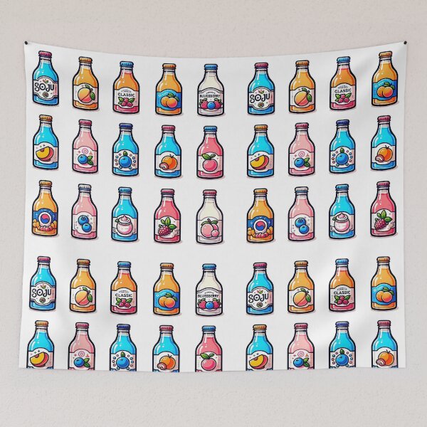 Item preview, Korean Food - Soju bottle - Set Sticker  designed and sold by olympe-store.