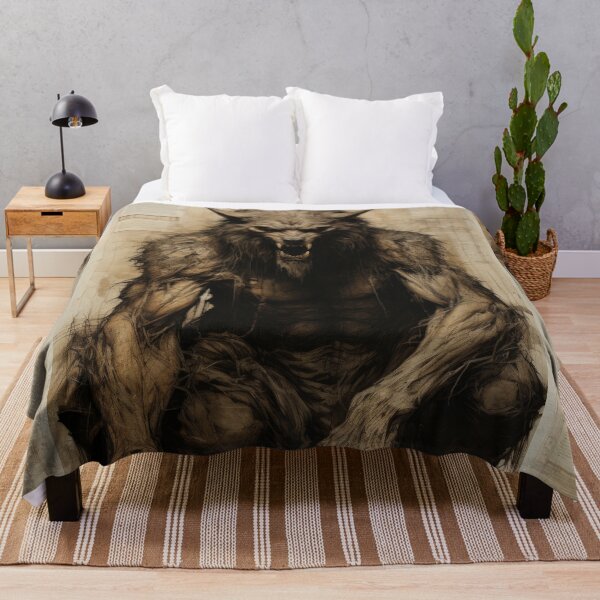 Item preview, The artwork presents a drawing of a werewolf on an ancient background designed and sold by Piotrek0001.