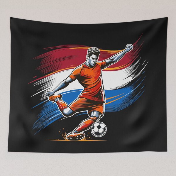 Item preview, Dynamic Netherlands Soccer Star in Action - Vector Design designed and sold by SerhiiArt.