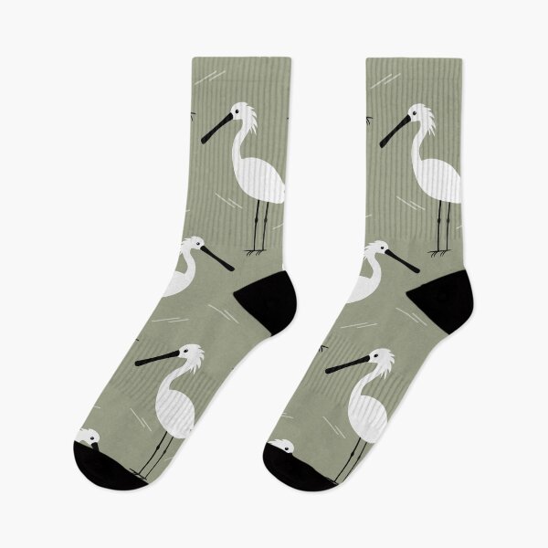 Item preview, Spoonbills on green designed and sold by reneesillus.