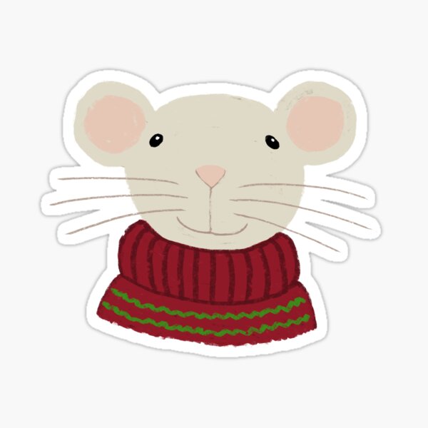 Item preview, Cute mouse in cosy jumper designed and sold by Beverley Young.