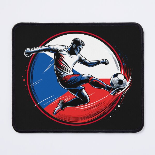 Item preview, Dynamic Czech Soccer Star in Action - Vector Design designed and sold by SerhiiArt.