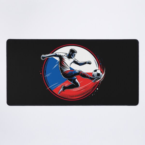 Item preview, Dynamic Czech Soccer Star in Action - Vector Design designed and sold by SerhiiArt.