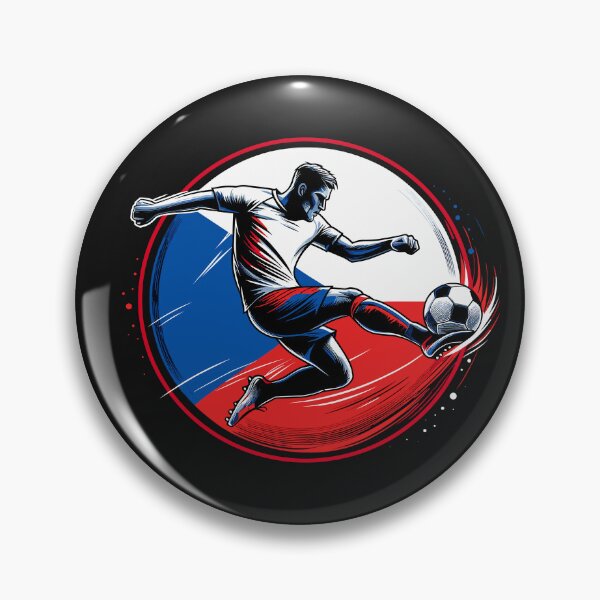 Item preview, Dynamic Czech Soccer Star in Action - Vector Design designed and sold by SerhiiArt.