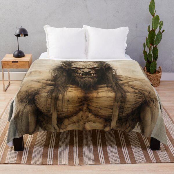 Item preview, The artwork presents a drawing of a werewolf on an ancient background designed and sold by Piotrek0001.