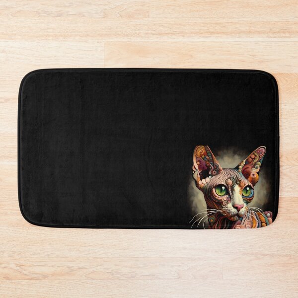 Item preview, Sphynx Serenade: Abstract Elegance, De Kooning Influence designed and sold by BastKittyStore.