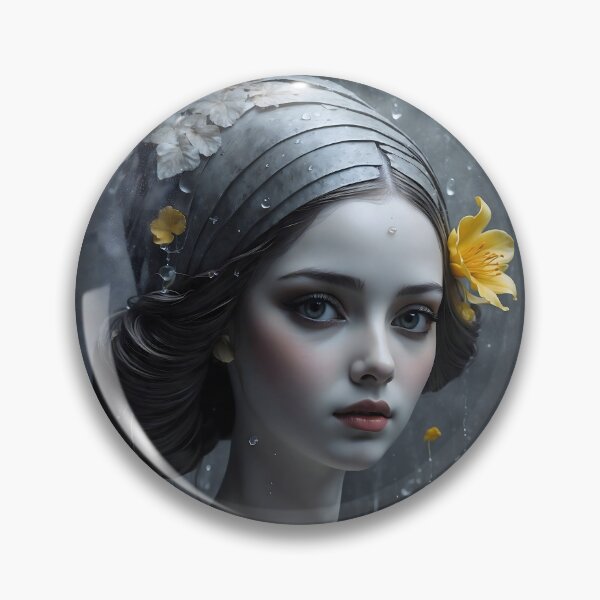 Item preview, Intricate Bloom: Lost in Thought (Black & Yellow) designed and sold by Animepic222.